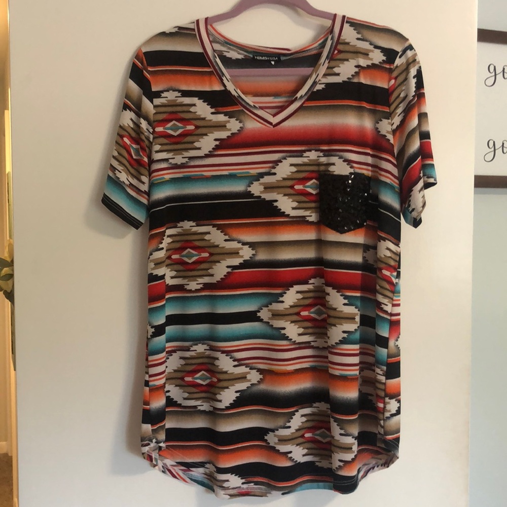 Womens Aztec blouse